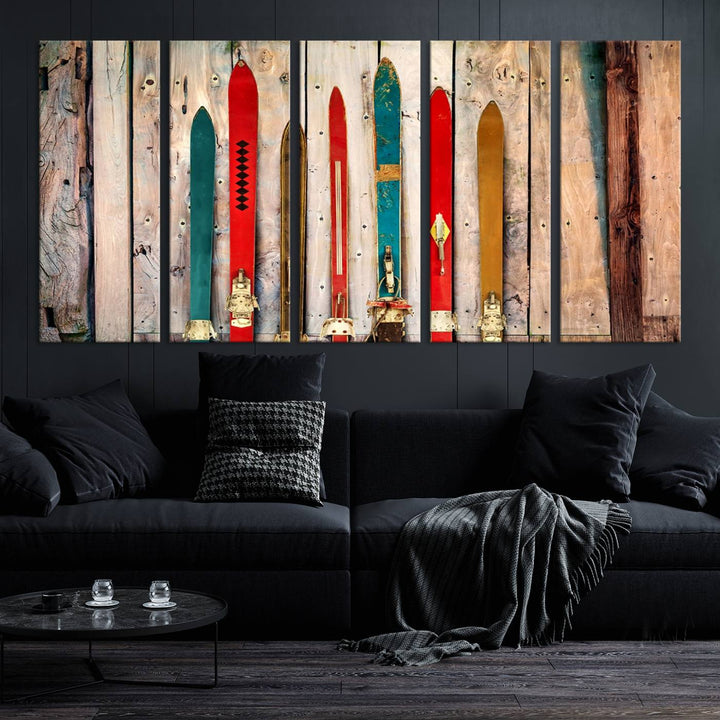 Skis Wall Art Canvas