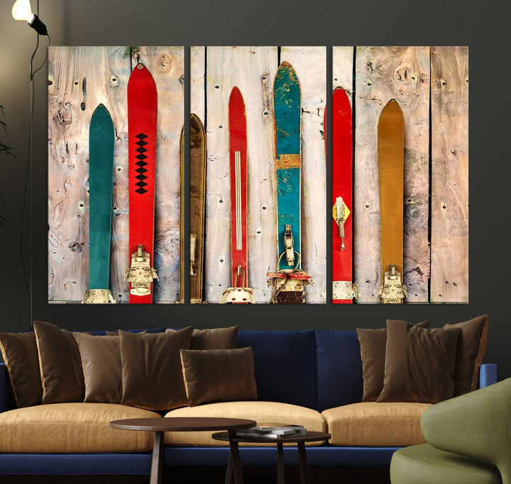 Skis Wall Art Canvas