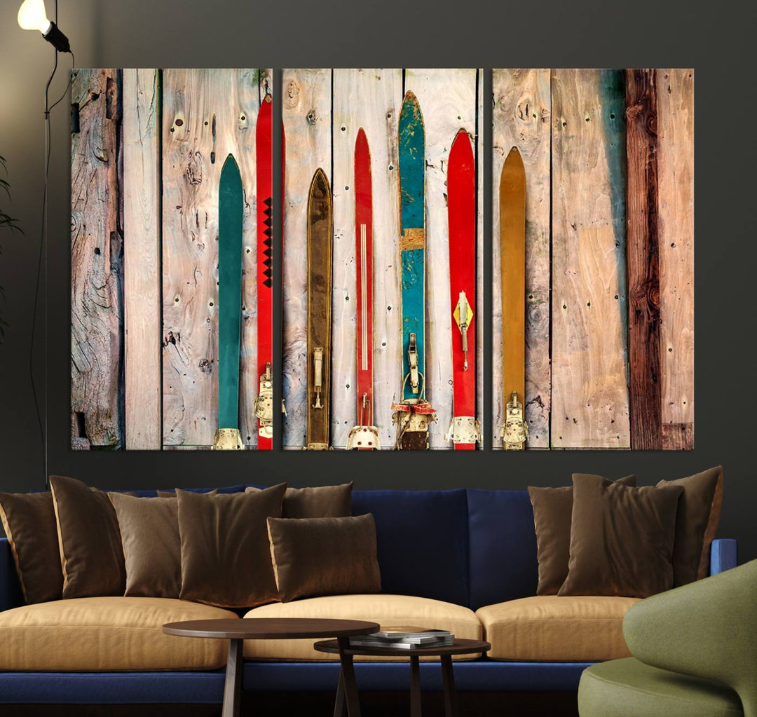 Skis Wall Art Canvas