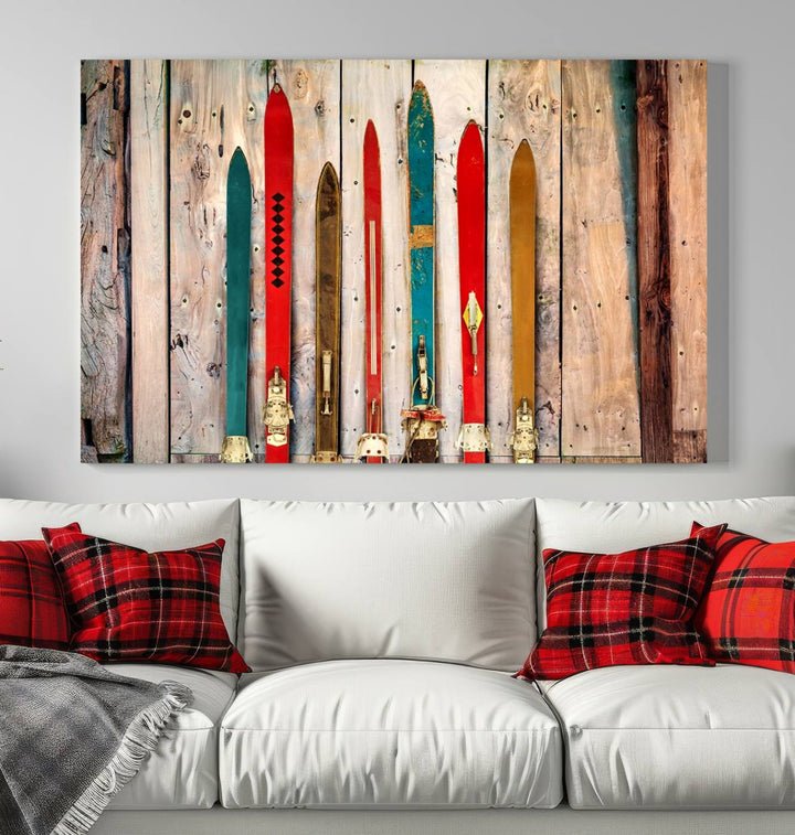 Skis Wall Art Canvas