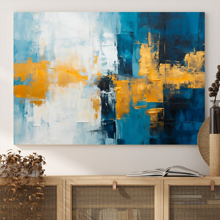 Soft Abstract Wall Art Printed on Original Canvas Modern Home Office Wall Decor Fine Art Print