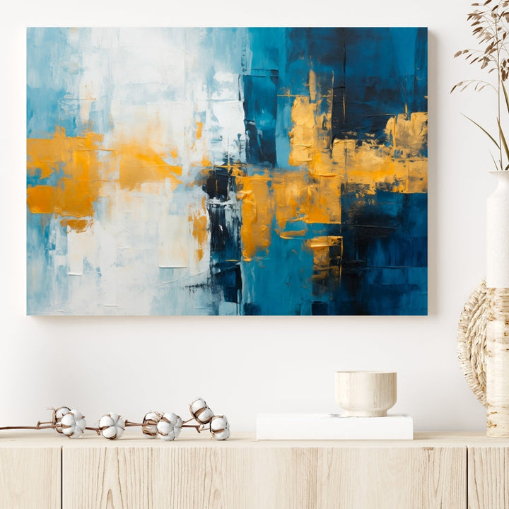 Soft Abstract Wall Art Printed on Original Canvas Modern Home Office Wall Decor Fine Art Print