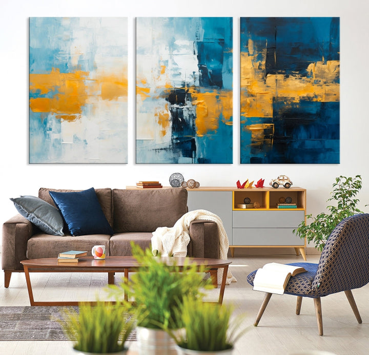 Soft Abstract Wall Art Printed on Original Canvas Modern Home Office Wall Decor Fine Art Print