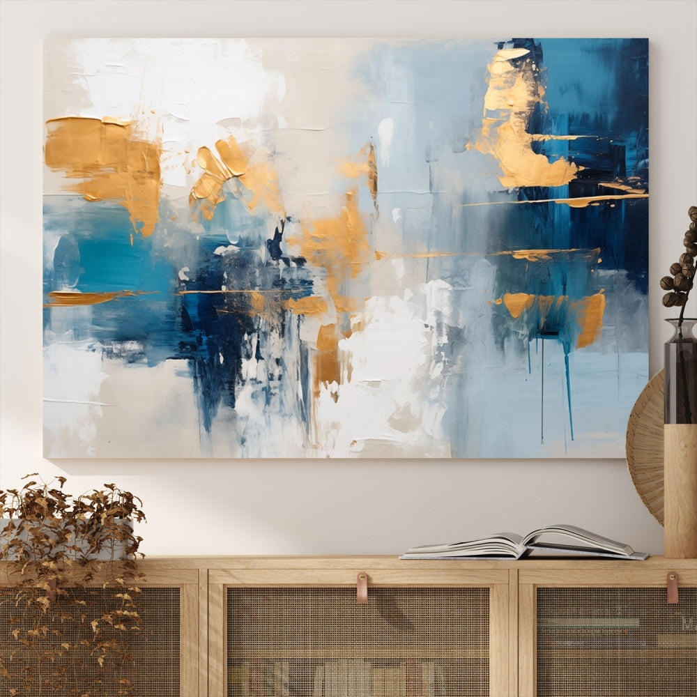 Soft Abstract Wall Art Printed on Original Canvas Set of Piece Extra Large Wall Decor for Bedroom, Living Room