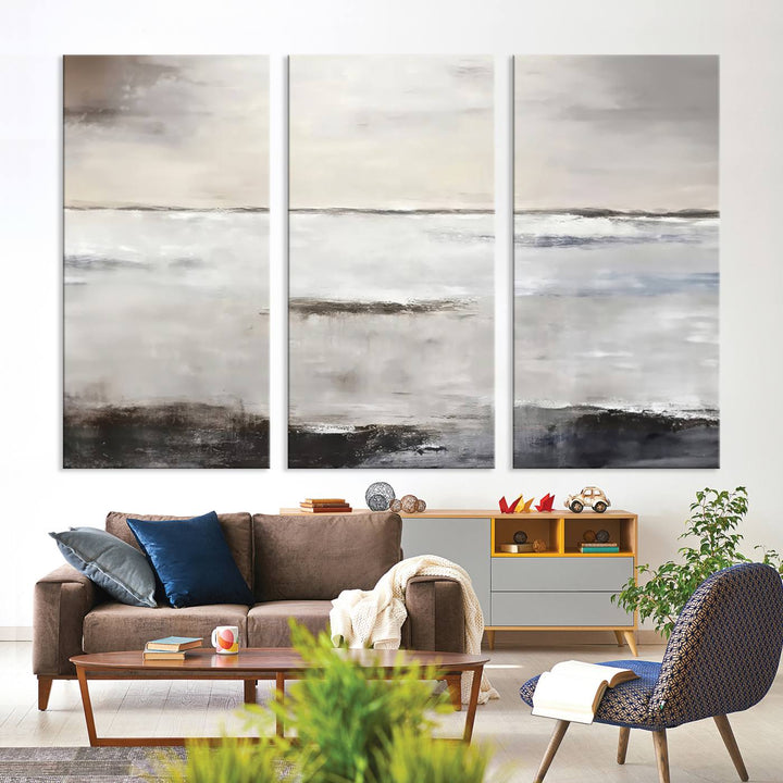 Soft Modern Luxury Abstract Wall Art Canvas Print