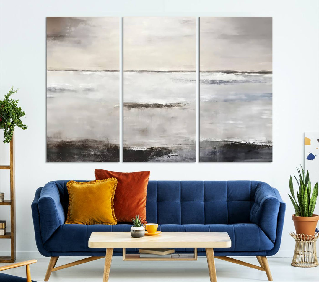 Soft Modern Luxury Abstract Wall Art Canvas Print