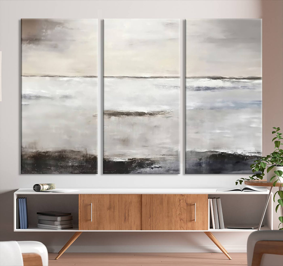 Soft Modern Luxury Abstract Wall Art Canvas Print