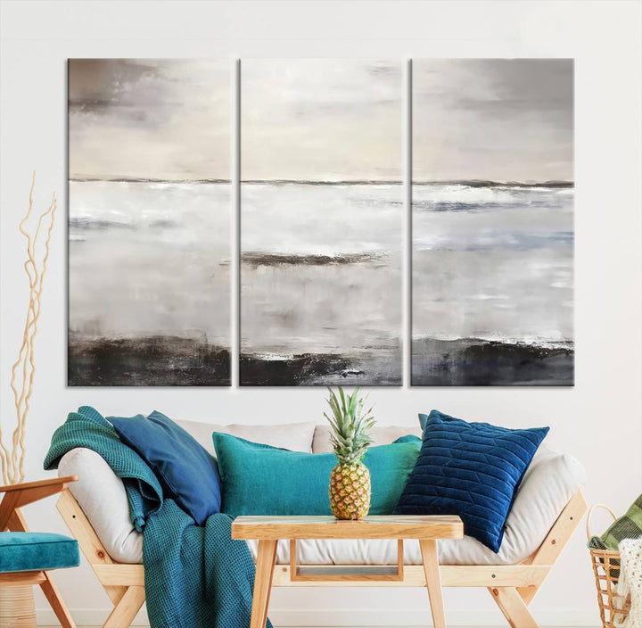 Soft Modern Luxury Abstract Wall Art Canvas Print