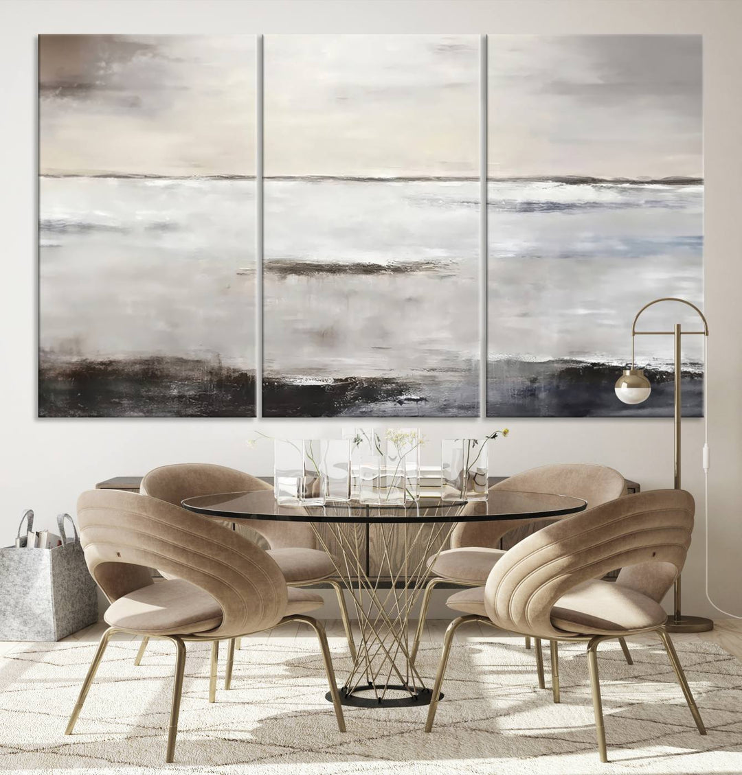 Soft Modern Luxury Abstract Wall Art Canvas Print