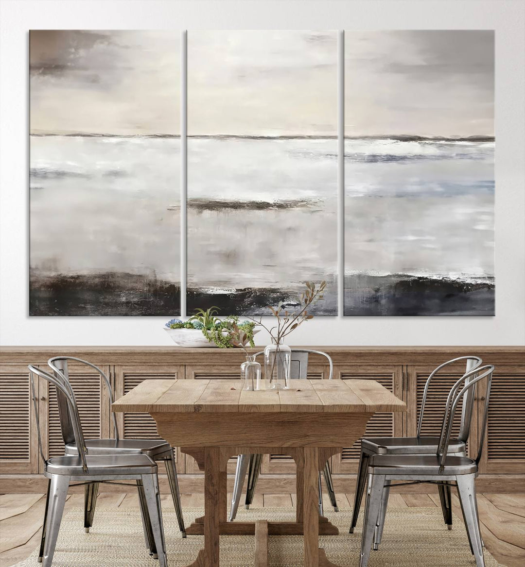 Soft Modern Luxury Abstract Wall Art Canvas Print