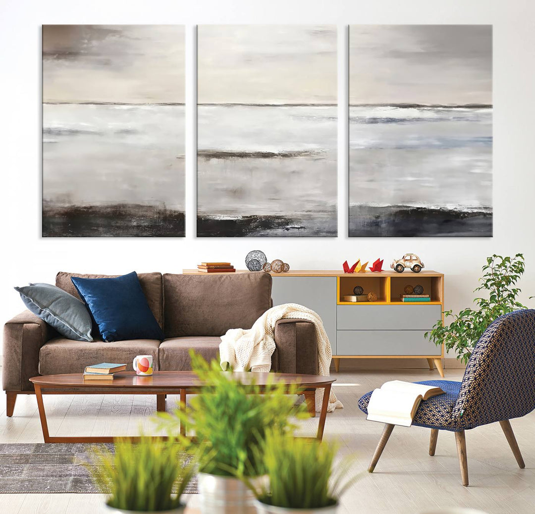 Soft Modern Luxury Abstract Wall Art Canvas Print