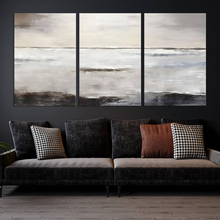 Soft Modern Luxury Abstract Wall Art Canvas Print