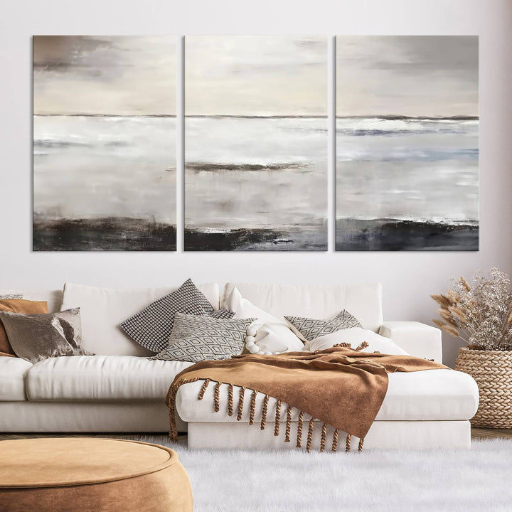 Soft Modern Luxury Abstract Wall Art Canvas Print