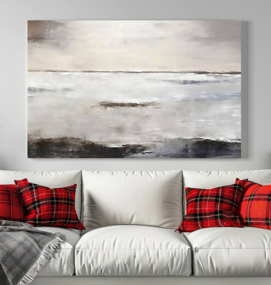 Soft Modern Luxury Abstract Wall Art Canvas Print