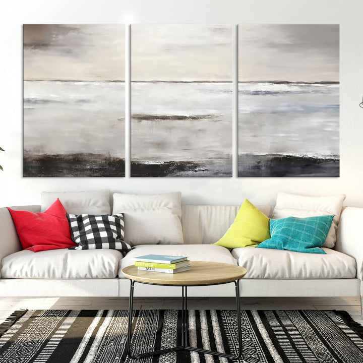 Soft Modern Luxury Abstract Wall Art Canvas Print