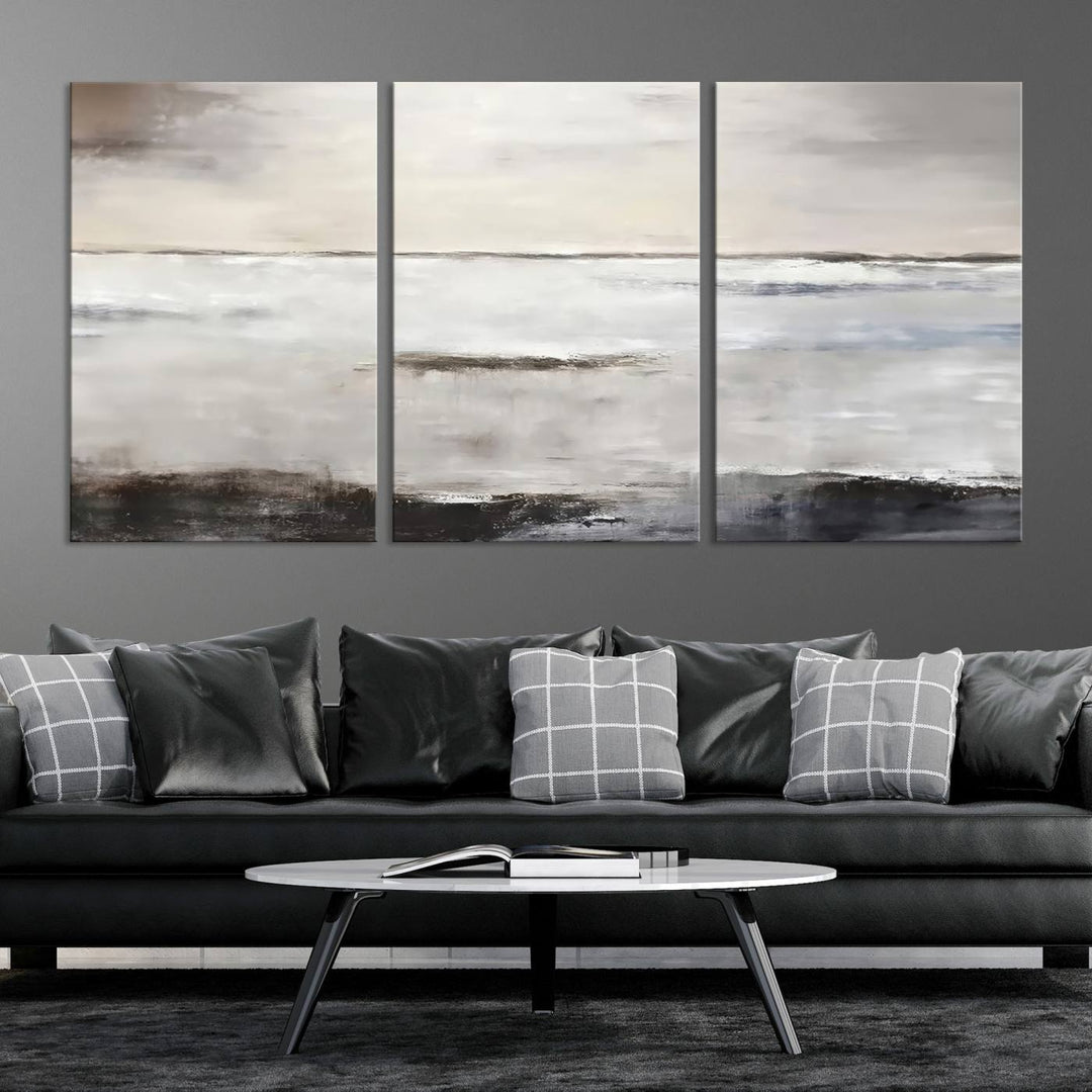 Soft Modern Luxury Abstract Wall Art Canvas Print