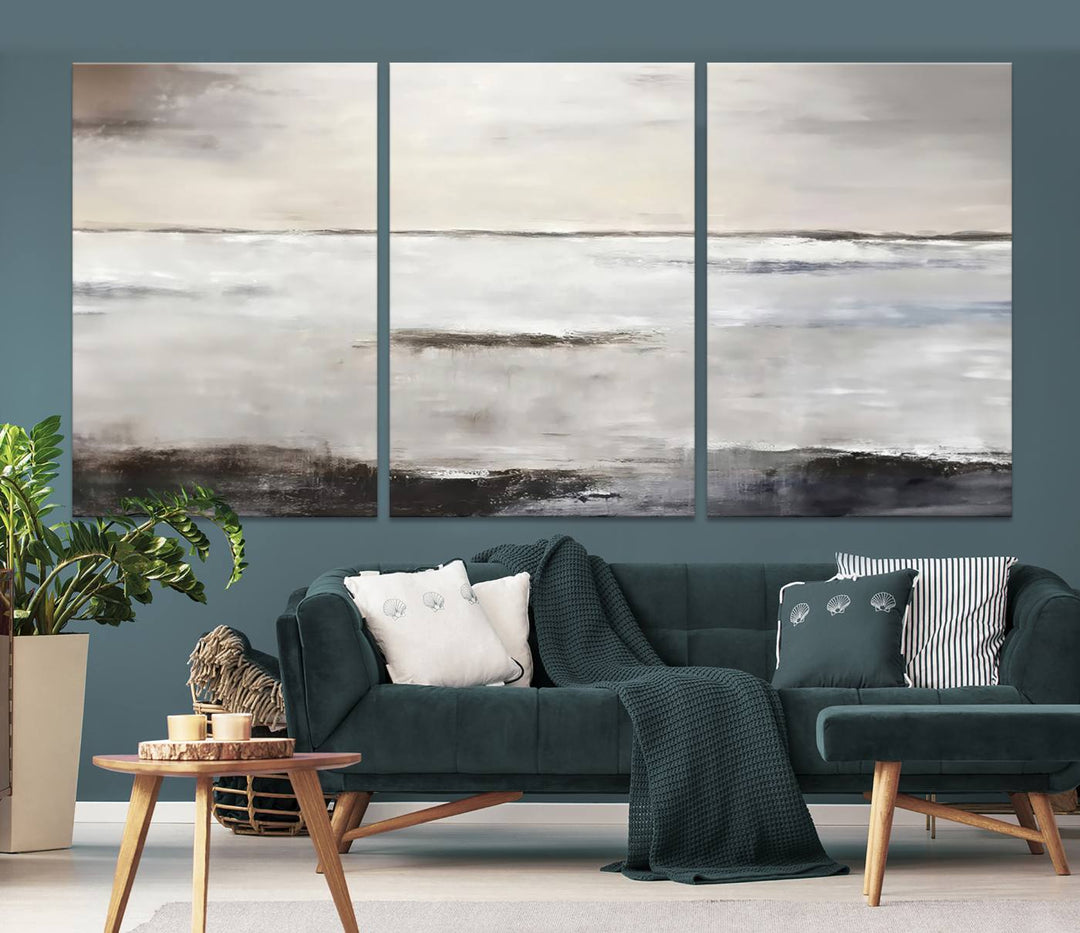 Soft Modern Luxury Abstract Wall Art Canvas Print