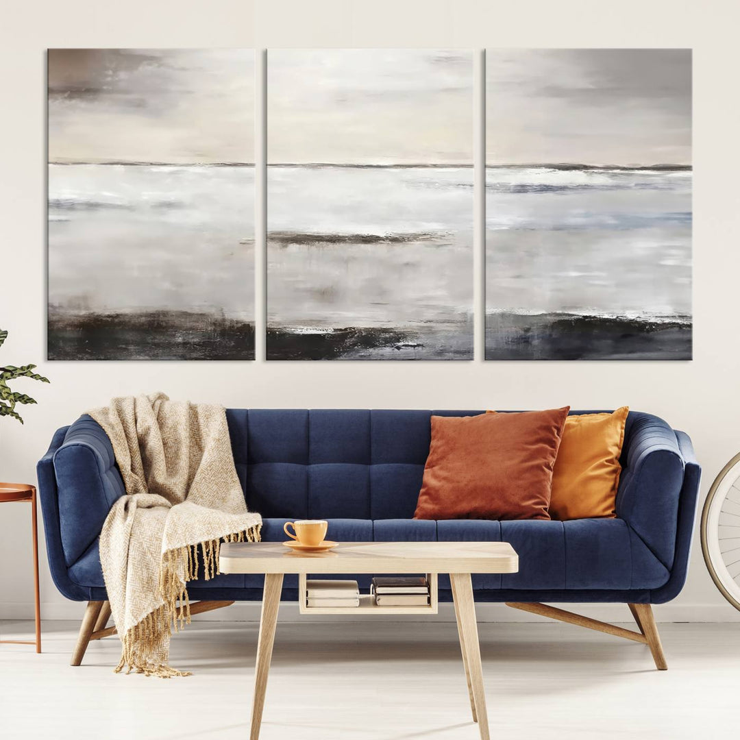 Soft Modern Luxury Abstract Wall Art Canvas Print