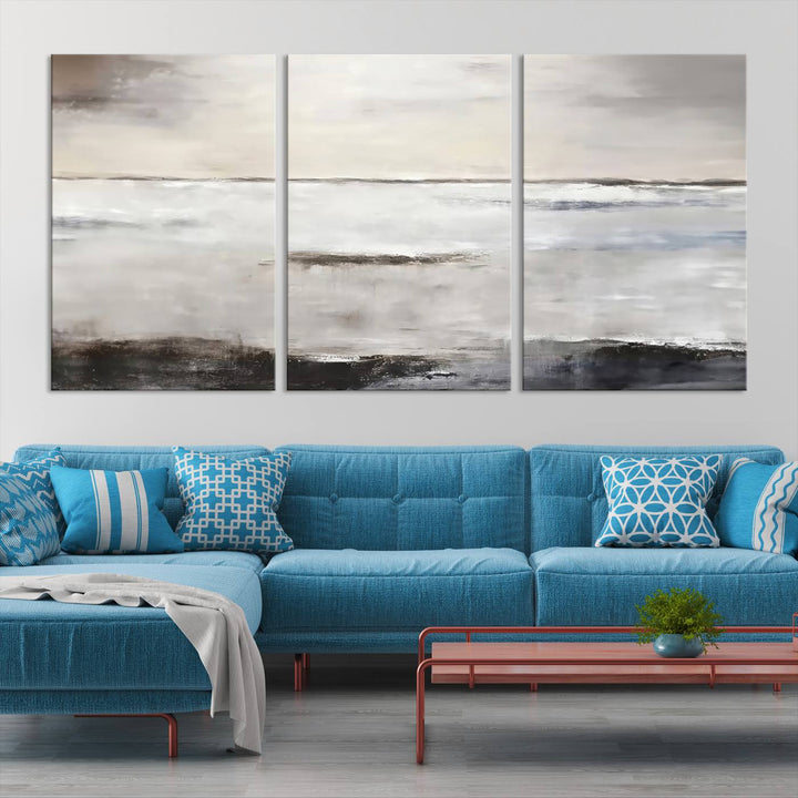 Soft Modern Luxury Abstract Wall Art Canvas Print