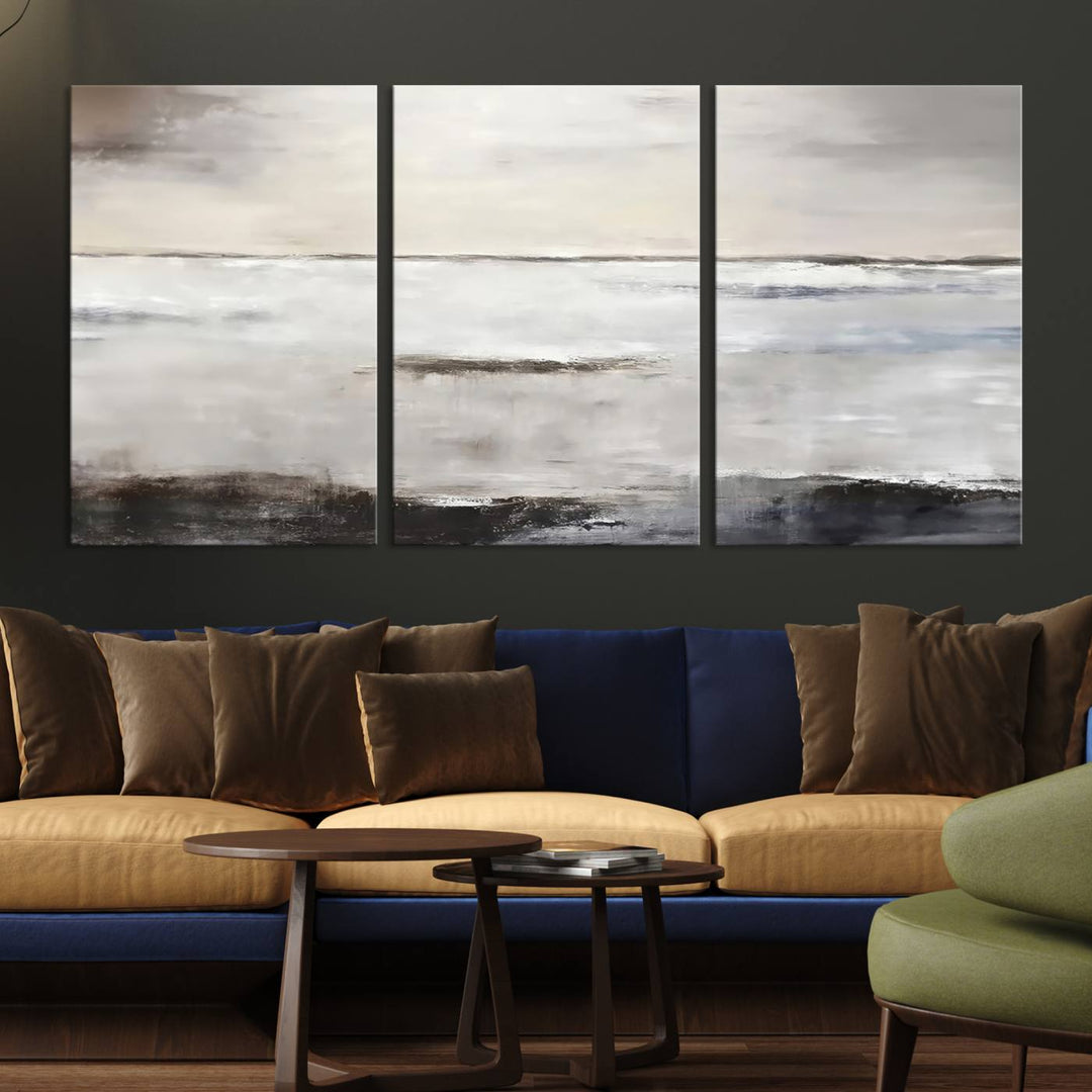 Soft Modern Luxury Abstract Wall Art Canvas Print