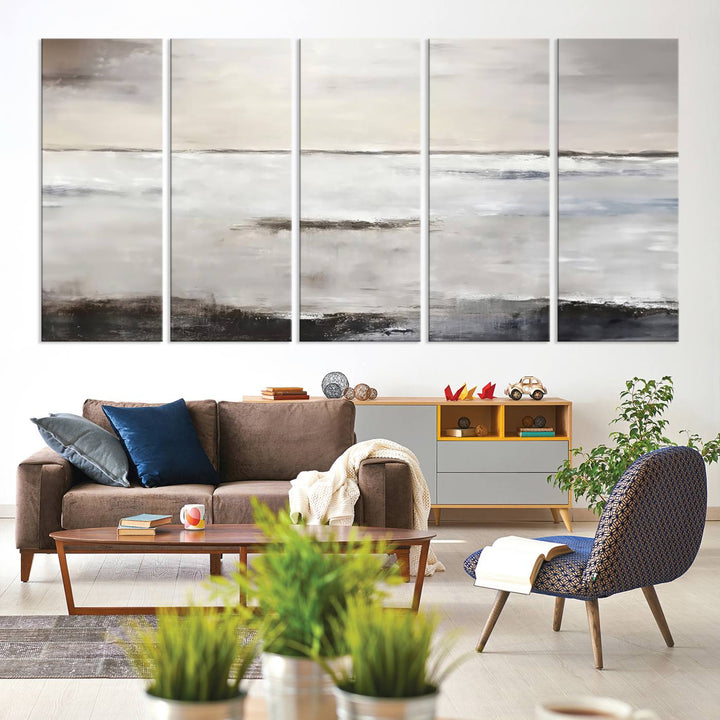 Soft Modern Luxury Abstract Wall Art Canvas Print