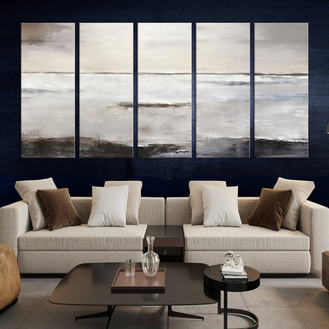 Soft Modern Luxury Abstract Wall Art Canvas Print