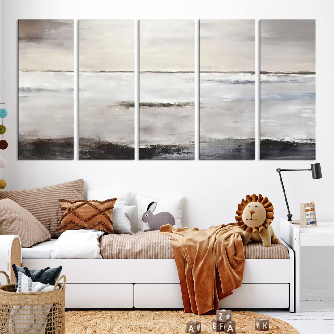 Soft Modern Luxury Abstract Wall Art Canvas Print