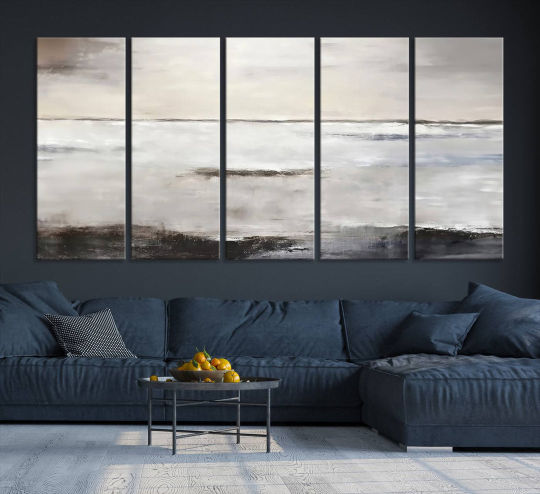 Soft Modern Luxury Abstract Wall Art Canvas Print