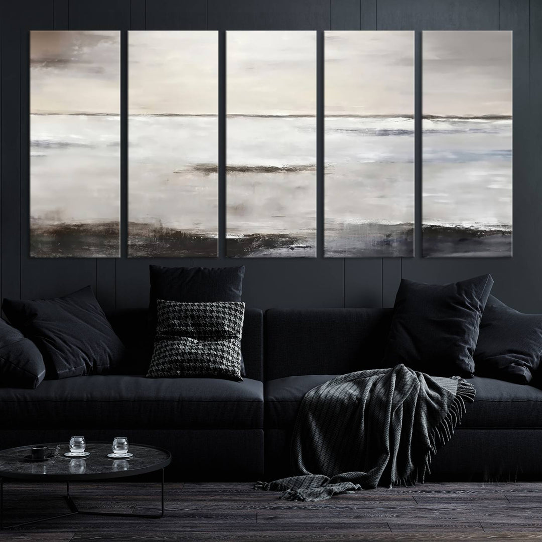 Soft Modern Luxury Abstract Wall Art Canvas Print