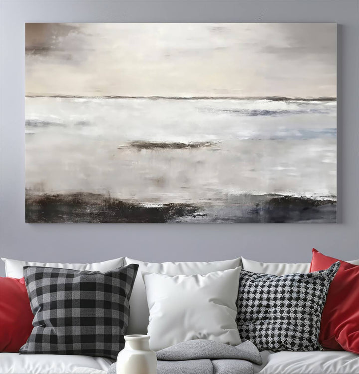 Soft Modern Luxury Abstract Wall Art Canvas Print