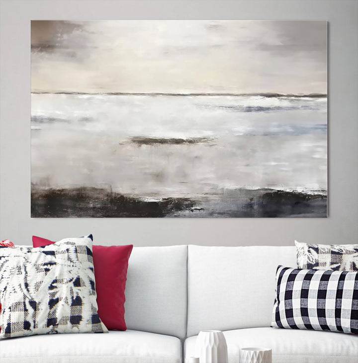 Soft Modern Luxury Abstract Wall Art Canvas Print