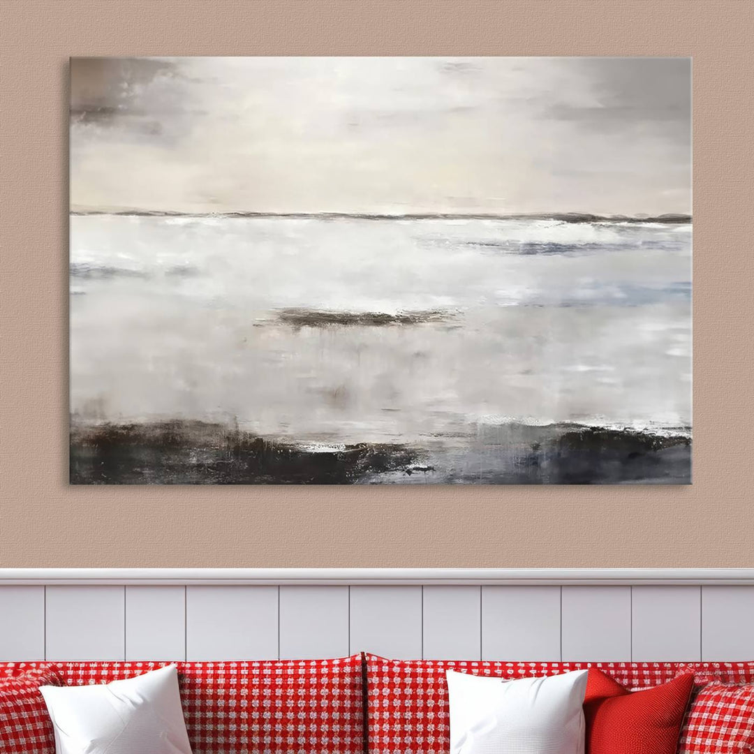 Soft Modern Luxury Abstract Wall Art Canvas Print