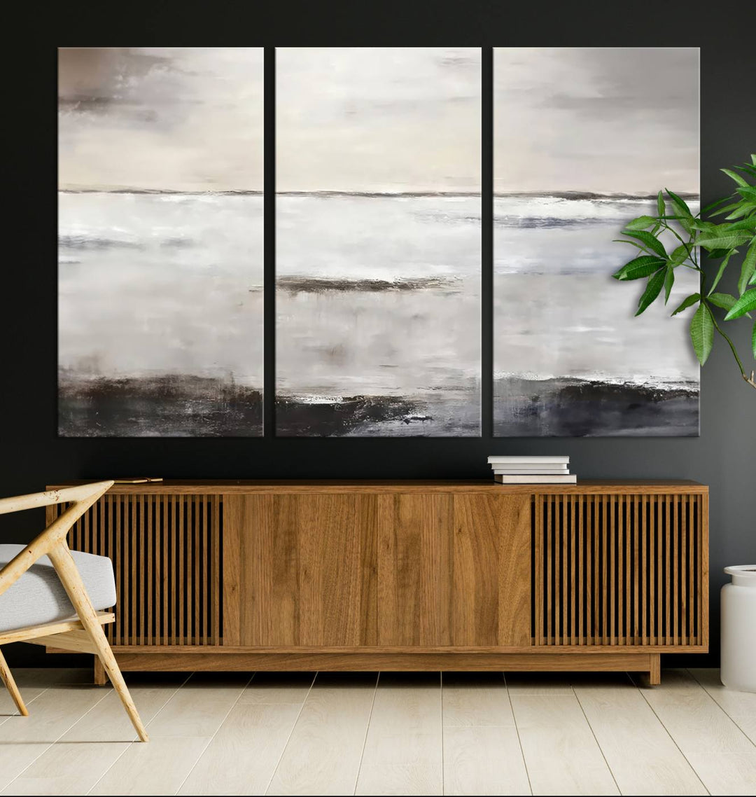 Soft Modern Luxury Abstract Wall Art Canvas Print