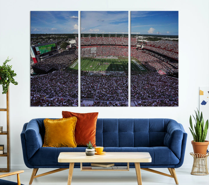 South Carolina Gamecocks Canvas Print, Williams–Brice Stadium American Football Stadium Wall Art Canvas Print College Football NCAA Prints