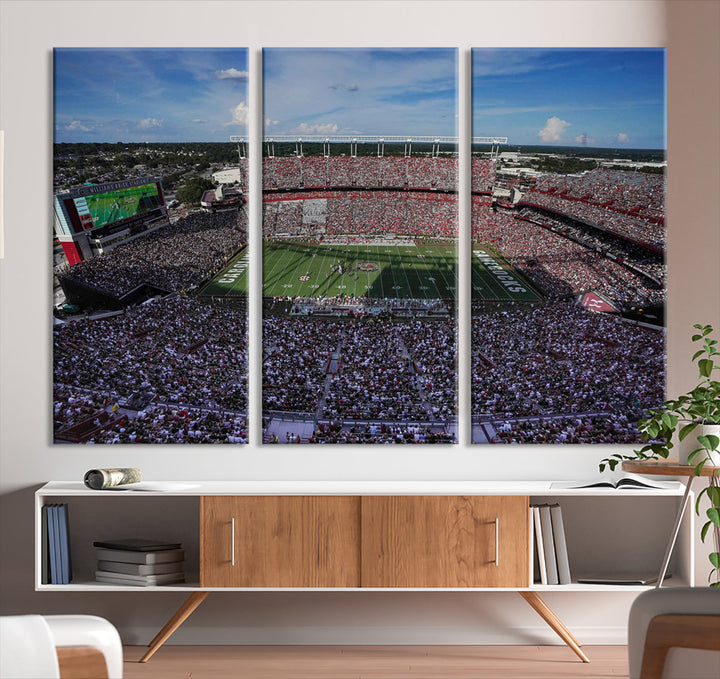 South Carolina Gamecocks Canvas Print, Williams–Brice Stadium American Football Stadium Wall Art Canvas Print College Football NCAA Prints