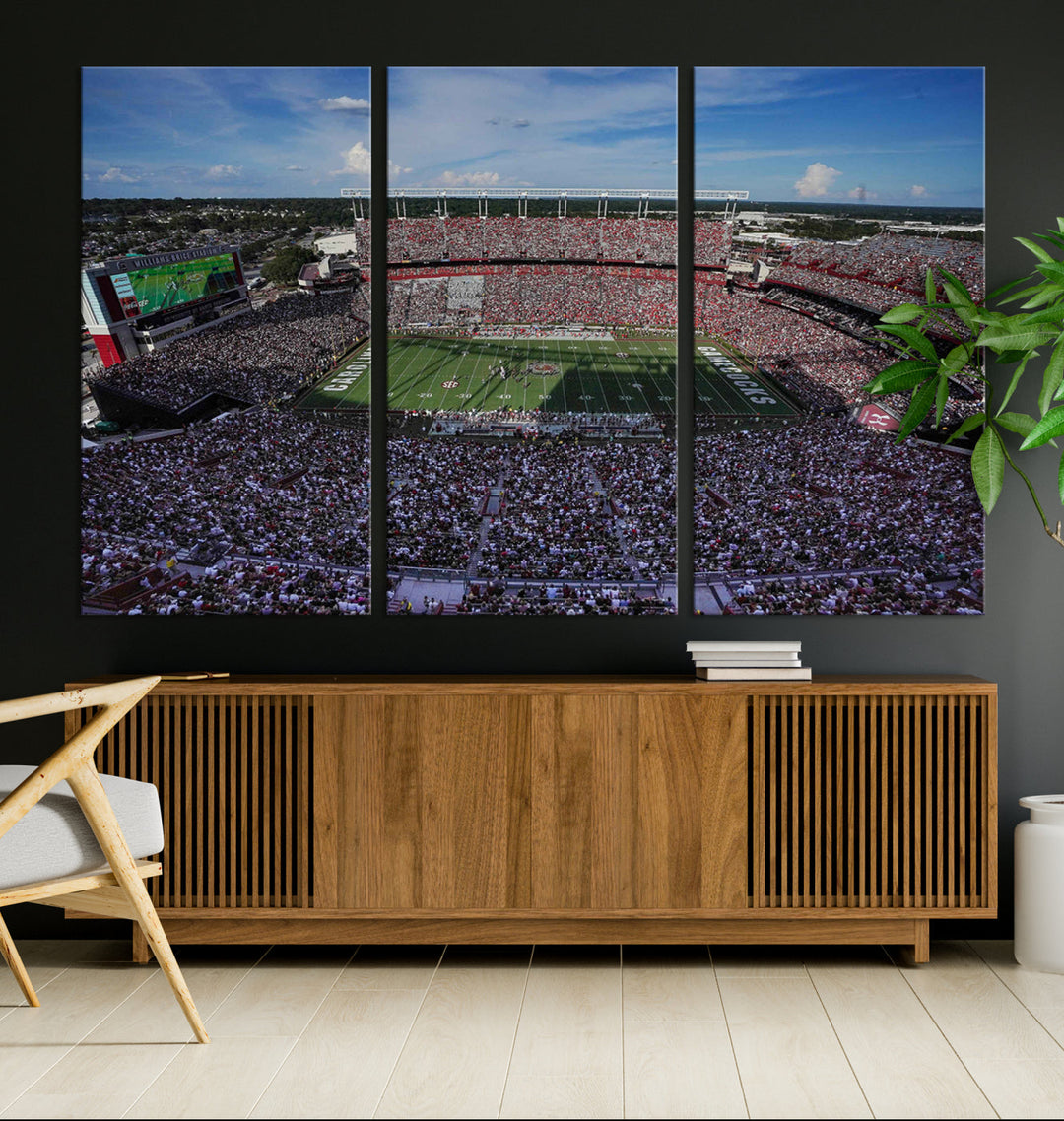 South Carolina Gamecocks Canvas Print, Williams–Brice Stadium American Football Stadium Wall Art Canvas Print College Football NCAA Prints