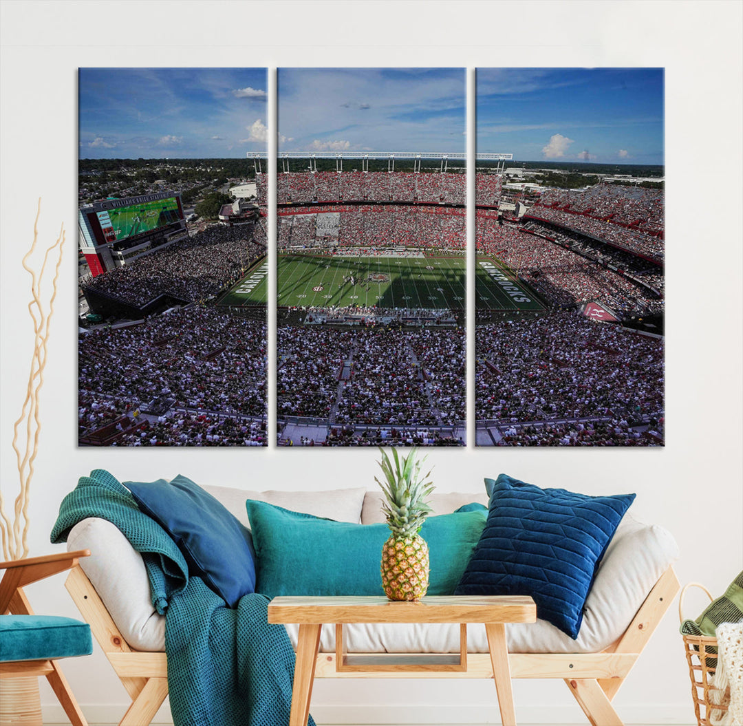 South Carolina Gamecocks Canvas Print, Williams–Brice Stadium American Football Stadium Wall Art Canvas Print College Football NCAA Prints