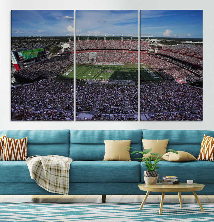 South Carolina Gamecocks Canvas Print, Williams–Brice Stadium American Football Stadium Wall Art Canvas Print College Football NCAA Prints