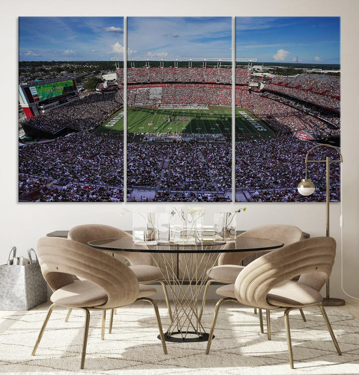 South Carolina Gamecocks Canvas Print, Williams–Brice Stadium American Football Stadium Wall Art Canvas Print College Football NCAA Prints