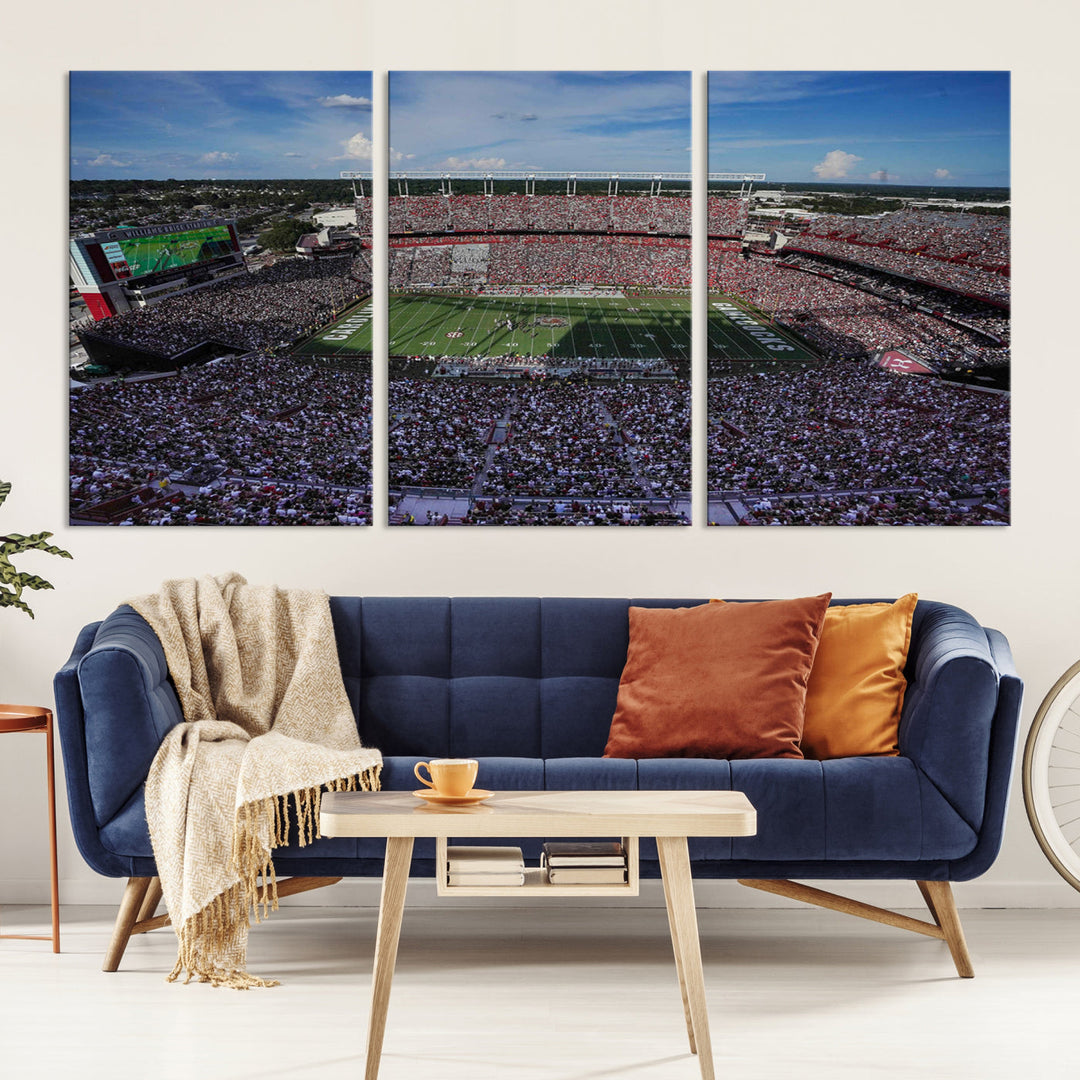 South Carolina Gamecocks Canvas Print, Williams–Brice Stadium American Football Stadium Wall Art Canvas Print College Football NCAA Prints