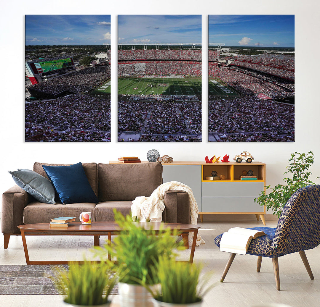 South Carolina Gamecocks Canvas Print, Williams–Brice Stadium American Football Stadium Wall Art Canvas Print College Football NCAA Prints