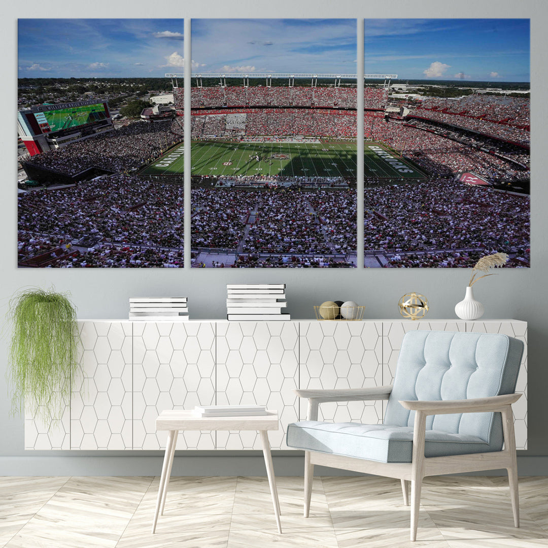 South Carolina Gamecocks Canvas Print, Williams–Brice Stadium American Football Stadium Wall Art Canvas Print College Football NCAA Prints