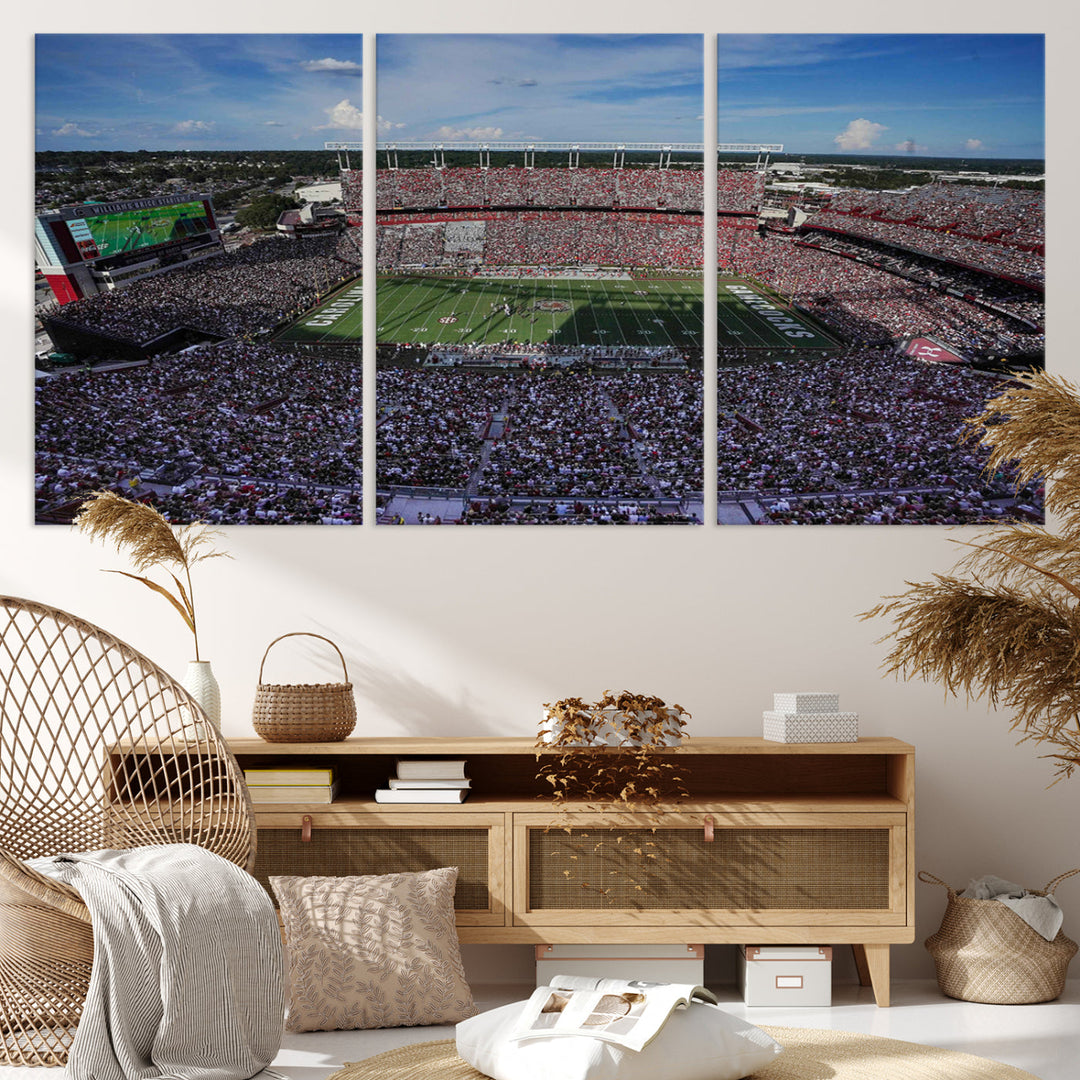 South Carolina Gamecocks Canvas Print, Williams–Brice Stadium American Football Stadium Wall Art Canvas Print College Football NCAA Prints