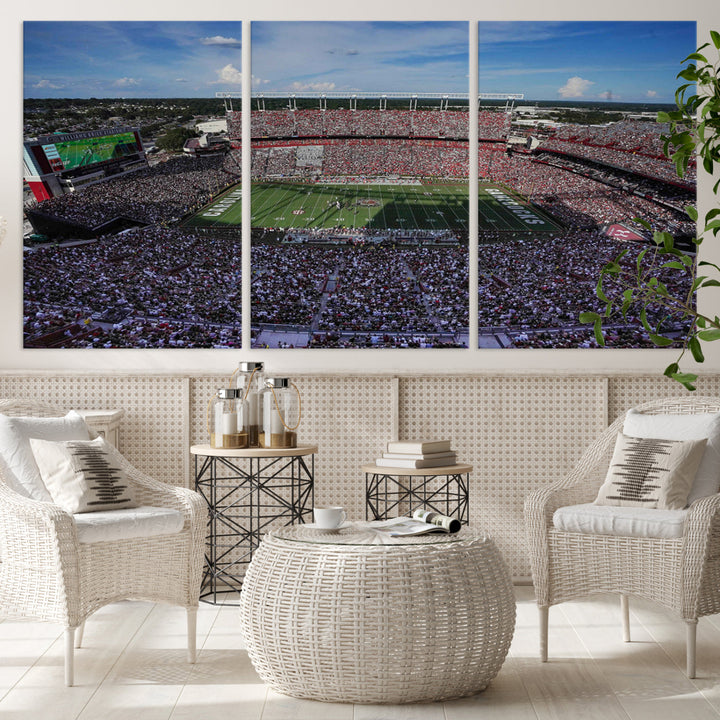 South Carolina Gamecocks Canvas Print, Williams–Brice Stadium American Football Stadium Wall Art Canvas Print College Football NCAA Prints