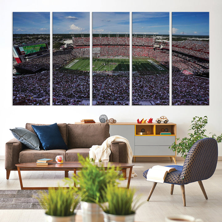 South Carolina Gamecocks Canvas Print, Williams–Brice Stadium American Football Stadium Wall Art Canvas Print College Football NCAA Prints