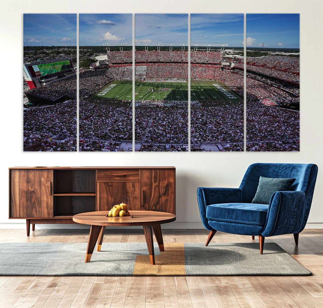 South Carolina Gamecocks Canvas Print, Williams–Brice Stadium American Football Stadium Wall Art Canvas Print College Football NCAA Prints