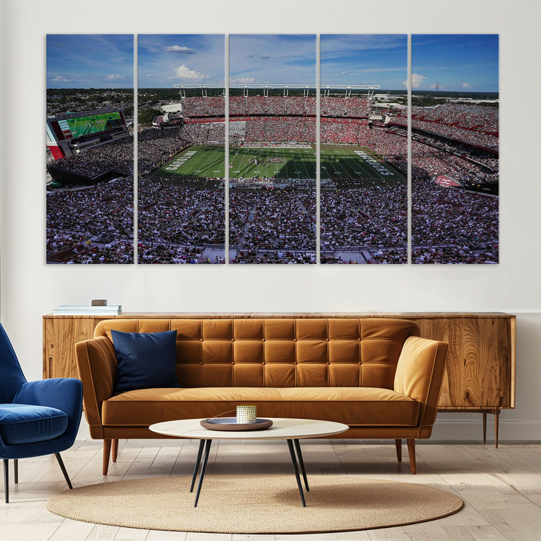 South Carolina Gamecocks Canvas Print, Williams–Brice Stadium American Football Stadium Wall Art Canvas Print College Football NCAA Prints