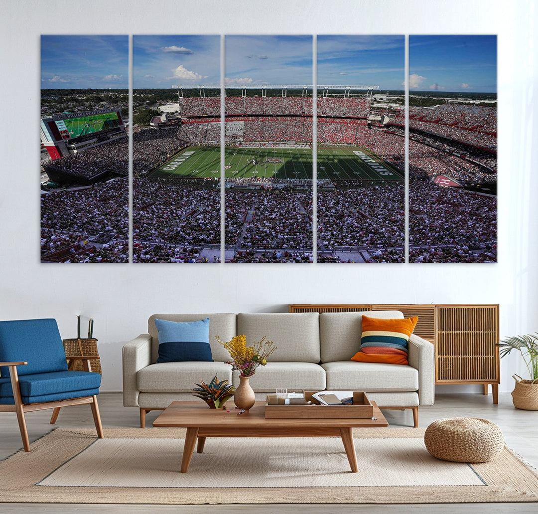 South Carolina Gamecocks Canvas Print, Williams–Brice Stadium American Football Stadium Wall Art Canvas Print College Football NCAA Prints