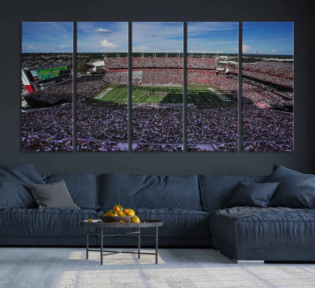 South Carolina Gamecocks Canvas Print, Williams–Brice Stadium American Football Stadium Wall Art Canvas Print College Football NCAA Prints