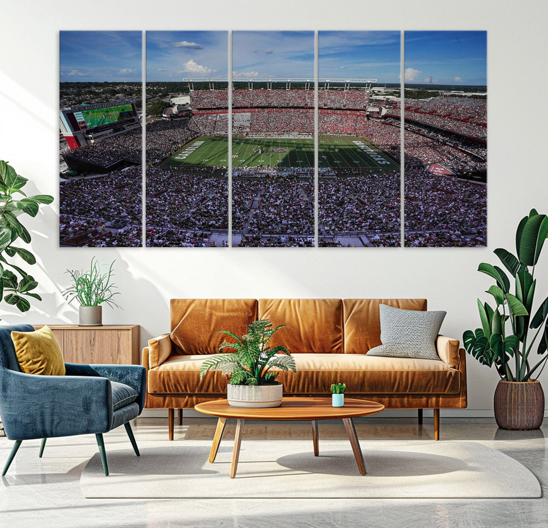 South Carolina Gamecocks Canvas Print, Williams–Brice Stadium American Football Stadium Wall Art Canvas Print College Football NCAA Prints